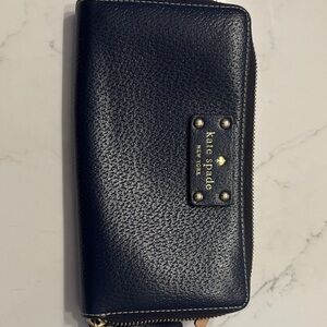 Kate Spade Navy Textured Wallet